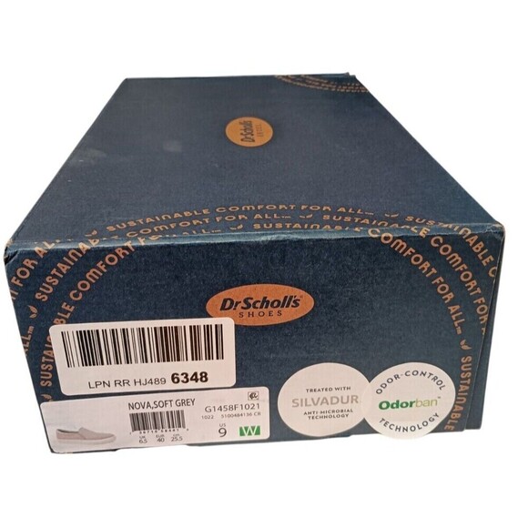 Dr. Scholls Nova Sneakers Womens Size 9 Wide Faux Suede Perfed Soft Gray Odorban - Picture 6 of 8